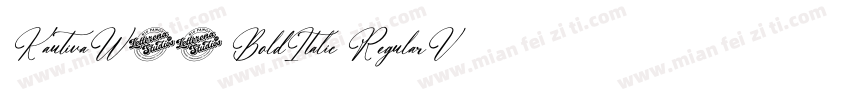 KautivaW15 BoldItalic RegularVersio字体转换